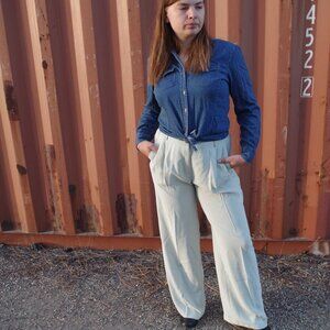 Ladies  Light Green  Dress Pants